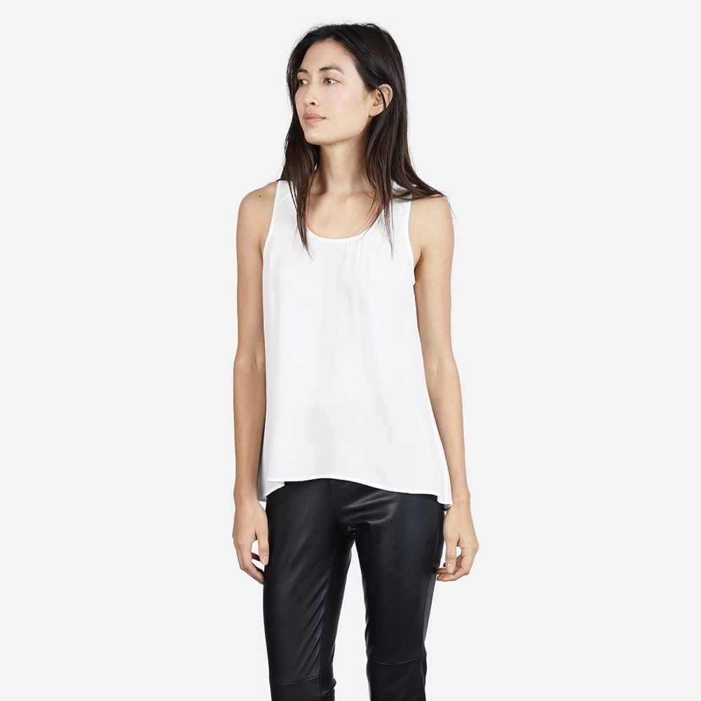 Everlane Ivory Silk Tank